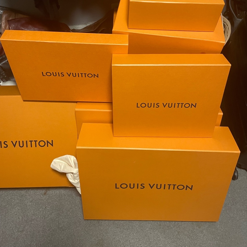 Louis Vuitton boxes even have the bags inside box